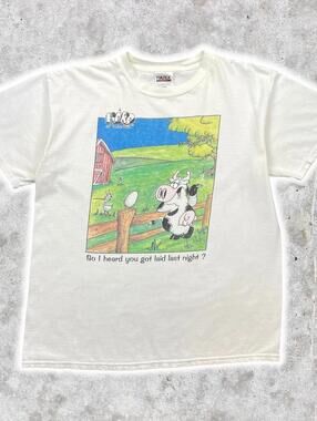 90's "A Herd of Laughter" Farm Joke T-Shirt